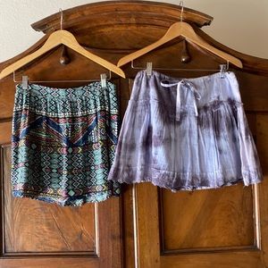 Tie dye and colorful skirt bundle